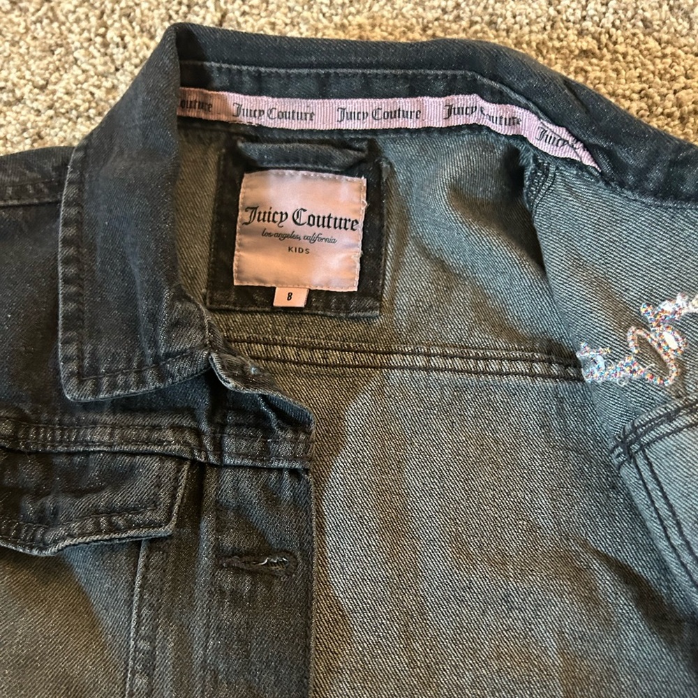 Juicy Couture brand name, brand NEW,! black jean jacket size 8 girls